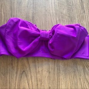 Purple bow bikini top